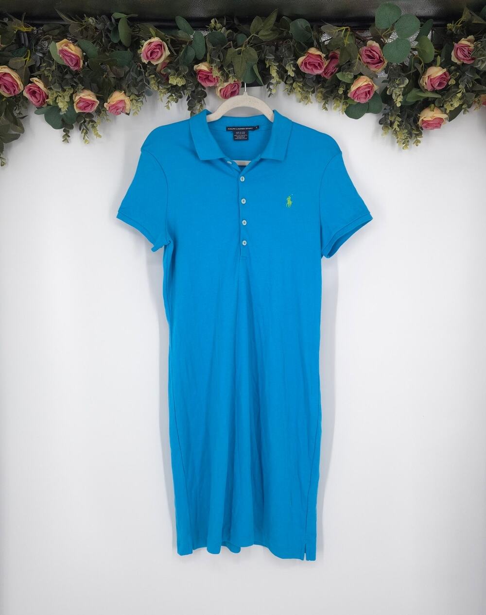 Ralph Lauren Sport Polo Blue Short Sleeve Dress Size Medium